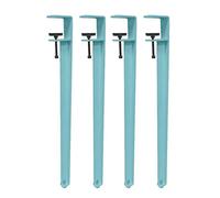 4pcs Metal Table Clamp Legs, Adjustable Coffee Table F-Shape Dining Desk Foot, Iron Workbench Support, DIY Bar, No Punching Design, with Adjustable Feet (71cm/28in, Cyan)