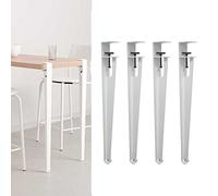 4Pcs Metal Table Clamp Legs,Adjustable Coffee Table Legs,F-Shape Dining Desk Foot,Iron Workbench Support Legs,DIY Bar Legs,No Punching Design,with Adjustable Feet (76cm(30in),White)