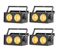 4PCS Mini Foco Par RGBW COB de 150W, Luz Estroboscópica Activada por Sonido d-mx512 con Haz de 36° para Escenarios de DJ Fiestas Bodas y Discotecas