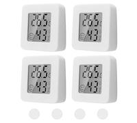 4Pcs Mini Higrómetro Termómetro Digital Interior Casa Pantalla LED con Logo de Confort para Termometro Ambiental para Oficina Habitación de Bebé Jardín