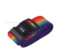 4Pcs Password Lock Packing Luggage Bag with Strap 3 Digits Buckle Baggage Belts para Equipaje(A2)