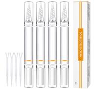 4PCS Pegamento de doble párpado, fórmula cremosa invisible para levantar párpados con herramienta aplicadora para ojos con capucha, párpados dobles individuales e interiores, pegamento