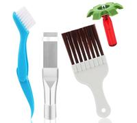 4PCS Peine para Radiadores,Kit Limpieza Aire Acondicionado Hogar,Peine de Aletas Aire Acondicionado,Cepillo de Limpieza Condensador,para Limpieza Bobinas Condensadoras FrigoríFicos Aire Acondicionado