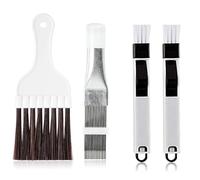 4Pcs Peines de Aleta de Condensador de Aire Acondicionado,Cepillos de Limpieza de Aleta Cepillo de Batidor de Limpieza de Bobina de Refrigerador Herramienta de Reparación Radiador Evaporador de Metal
