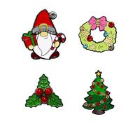 4pcs Pernas De La Solapa De La Solapa Del Árbol Las Fiestas Del Árbol Navidad Navidad Rhinestones Decorados Broche Regalos