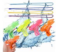 4PCS Pistola de Agua, Mini Pistolas de Agua para Niños, Pistola de Agua de Juguete, Pistola de Agua de Espuma, Pistolas de Agua pequeñas, Juegos de Agua para Exterior Jardín Playa Con 4 cuerdas
