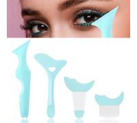 4pcs Plantillas de delineador de ojos reutilizable Silicone Eyeliner Aid Mascara Shield Guard delineador de ojos Eyelash Lipstick Seshadow Solica