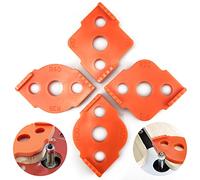 4pcs Plantillas de Enrutador de Plantilla de Radio Plantilla de Esquina Plantilla Redondear Esquinas Fresadora ABS de Alta Dureza Esquinas Redondeadas Bit R5 R10 R15 R20 R25 R30 R35 R40 (Naranja)