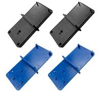 4PCS Plantillas para Montar Bisagras Ø 26mm,35mm y 40 mm, Fila de Agujeros 32 Placa de Montaje, Conexión Excéntrico de Ø25 mm y 20 mm Plantilla para Taladrar Bisagras