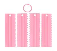 4Pcs Plastic Cake Scrapers Set For Decorating Patterns