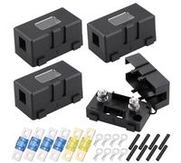4Pcs Portafusibles para Automóvil, Asiento de Fusibles para Automóviles ANS, con Fusibles Coche Mini 60a, 100a, 120A y 8 Terminales, Caja de Fusibles para Automóviles, Camiones, Vehículos,Style B