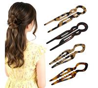 4Pcs Prestige Horquillas de estilo francés, diseño dentado antideslizante, forma curvada para mejor sujeción, nuevos accesorios de pelo elegantes para todo tipo de cabello