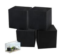 4pcs Purificador de mando de agua Cubo 4x4x4in Filtración fuerte Acuario de carbono activado Carbono Reutilizable Tanque de agua de ganado con estructura de panal para un tanque de pescado de 78.74 p