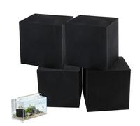 4pcs Purifier de cañón de agua Cubo 4x4x4in Filtración Fuerte Acuario de carbono activado Carbono Reutilizable Tanque de agua de ganado con estructura de panal para 78.74 pulgadas de peces Tistones d