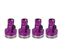 4pcs RC Cuerpo magnético Post, Magnetic Stea LTH Invisible Costilla de carrocería Post Montaje de Aluminio Montaje de Cuerpo magnético de aleación magnética para 1/8 1/10 Vehículo (Púrpura)
