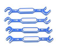 4pcs RC Llave de automóvil de autos Tornbuckle Bola de tuercas removedoras de aluminio Aluminio RC Mantenimiento de mantenimiento 3.0-6.0 mm (Azul)