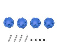 4pcs RC Wheel Hex Hub Aluminio Aleación de Aluminio 17 mm RC Tuerca Tuerca Transmisión Hex Adaptador de Cubo con Pines para Traxxas RC Piezas de actualización del automóvil (Azul)