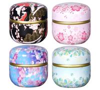 4pcs recipiente de polvo de polvo, exquisito jarro de pequeño y elegante con tapas para mujeres en casa a casa o viajando.