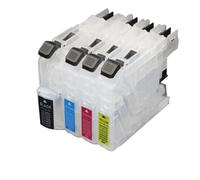 4pcs Refillable Ink Cartridge LC123 LC125 LC127 Lc121 LC133 Lc137 LC113 LC103 LC563 NO Chip Compatible with Printers