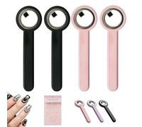 4Pcs Ring-Shaped Cat Eye Magnet for Nails, 2-in-1 Circle & Y Shape Nail Magnet Tool for French Heart Wide Beam Effect, Portable Circular Cat Eye Tool for DIY Gel Art Manicure,Beginners (A)