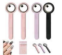4Pcs Ring-Shaped Cat Eye Magnet for Nails, 2-in-1 Circle & Y Shape Nail Magnet Tool for French Heart Wide Beam Effect, Portable Circular Cat Eye Tool for DIY Gel Art Manicure,Beginners (G)