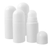 4pcs Roll en botellas, aplicador de bolas de plástico vacío de plástico recargadoras de 50 ml a prueba de fuga reutilizable para fragancia de aceite esencial Cosméticos, solo botella