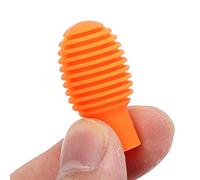 4pcs S Pacio de Práctica Tambores de Silicona Portátil para Principios Practicar una Práctica CH S Practice Tipsilicone Tip Drumstick Mutesilicone Damper (ORANGE)