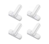 4PCS Sash Jammer Window Lock White Metal Safety Latch Door Home Security Replacement for Various Door and Window and Home Security UPVC/PVC