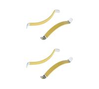 4Pcs Separadores de Cuerdas de Metal Guitarra Luthier Herramienta para Limpiar Diapasón Amarillo