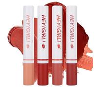 4pcs/set Cigarette Lipstick Pack Set, Forma de Cigarrillo Mate de Larga Duración, Maquillaje de Labios Duradero, Cosmético, Regalo de Prefecto
