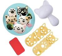 4PCS/Set Sushi Mold Rice Ball Molds Cartoon Cute Cat Sushi Bento mould Kitchen Rice Ball Sandwich Decor for Home Restaurant.