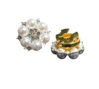 4pcs Shirt Decoration Pearl Flower Buttons, No Need For Sewing, Suit Dress Accessories para manualidades, bodas(Color1)