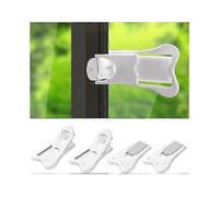 4pcs sliding door locks for baby proofing, keyless window safety locks self-adhesive sliding door child lock sliding door cabinet door lock to stop ba