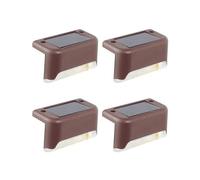 4pcs Solar Outdoor Deck Lights, Step Lights Waterproof LED Lights, Garden Decorative Landscape Lights Fence Lights for Outdoor Stairs, Steps, Fences,