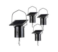 4pcs Solar Powered Wind Spinner Motor Hanging Rotating Wind Chime Display with Solar Energy Panel