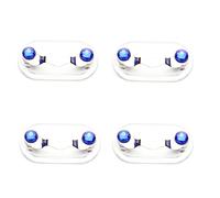 4pcs Soporte magnético de anteojos de acero inoxidable Mini racks de gafas de sol 12 colores BAT Forma ID de insignia (azul oscuro)