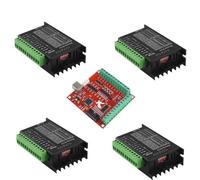 4PCS Stepper Motor Driver TB6600 Upgrade Nema 23 Nema17 4A DC9-42V + 1Pcs Breakout Board CNC USB 100Khz 4 Axis Controller(4PCS TB6600)