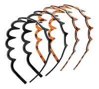4pcs Tandillas de zigzag en forma cómoda Tamfle de tierras onduladas con dientes diademas flexibles no pinchantes para mujeres Damas Diadema de zigzag de