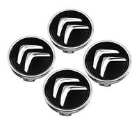 4Pcs Tapas centrales para Llantas para Citroen Berlingo 60mm, Tapas Llantas Coche Rueda Tapas Centrales con Emblema Cubierta de Tapa de buje Tapacubos,Black