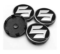 4Pcs Tapas centrales para Llantas para Suzuki Swift Sport SX4 54mm, Impermeable Antióxido Tapas Llantas Coche Rueda Tapas Centrales con Emblema Cubierta de Tapa de buje Tapacubos,Black