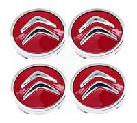4Pcs Tapas Centro Tapacubos para Citroen C5 Aircross 2017-2022,60mm Tapas Centrales para Llantas,Accesorios de Tapa de Llanta de Coche Cubierta Protección contra Polvo,Red-