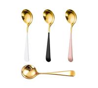 4PCS Teaspoons Coffee Spoons 6.3 Inches Stainless Steel Spoons for Iced Tea Coffee Sugar Dessert Antipasto Cappuccino Cake