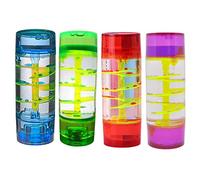 4pcs Temporizador de Movimiento Líquido, Reloj de Arena Líquido Colorido Burbuja Temporizador de Arena de Estrés Decoración de Escritorio, Juguete Sensorial Fidget Toy para Niño Adulto