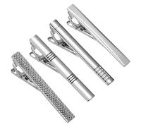 4Pcs Tie Set Elegant Necktie Bar Clips Men Strong Spring Holders Ties Accessories for Business and Formal Events
