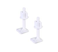 4pcs Tornillos de bisagra del Asiento del Inodoro de plástico Tornillo del Perno de la bisagra Tornillo con Tuercas para Montaje Superior Bisagras del Asiento del Inodoro 27x27 mm