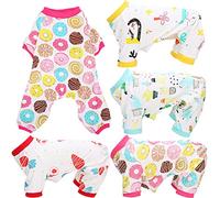 4pcs Traje de Mascota Manga de Algodón SP Ropa Verano para Perros Medianos Medianos Trajes Moda (S)