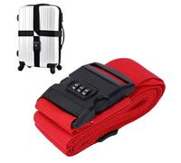 4Pcs Travel Luggage Strap Adjustable Password Lock Packing Belt Baggage Secure Anti-Theft Bundling para Bolsos(Red)