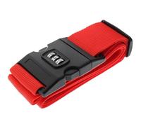 4Pcs Travel Luggage Strap Adjustable Password Lock Packing Belt Baggage Secure Anti-Theft Suitcase Buckle para Equipaje(Red)