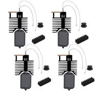 4PCS U1 Hotend 0.4mm Boquilla Acero Endurecido Compatible with Snapmaker U1 Impresora 3D Ceramic Rapid Heating Extruder HotEnd con Cepillo Silicona,Cubierta Silicona y Almohadilla Antiderrames