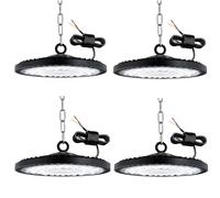 4pcs UFO LED 300W, proyector LED 30000LM Spot High Bay Luz, IP65 UFO LED blanco frío 6500K, LED Proyector interior para iluminación de garaje fábrica taller gimnasio